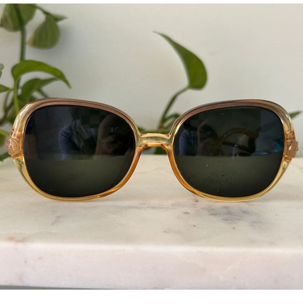 Viennaline Optyl Sunglasses Frame Germany 1336 20 Amber Oversized Vintage 54-16